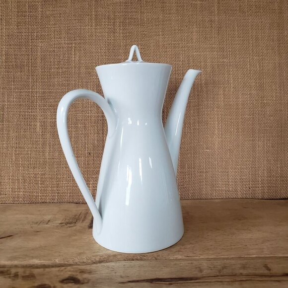 Vtg 1950s Rosenthal Continental Classic Modern White Coffee Tea Pot Minimalist - Picture 4 of 15